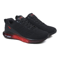 Asian Crystal-13 Sports Shoes With Crystal Cushion Technology Lightweight Casual Sneaker Shoes For Men & Boys Black,Red