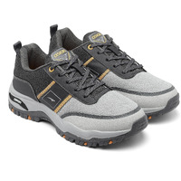 Asian Men's Everest-02 Sports Trekking & Hiking,Walking Shoes With Rubber Outsole & Memory Foam Insole Lace-Up Shoes For Men's & Boy's Grey Orange