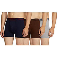 Dixcy Scott Originals MenS Trunk Modern Fit Solid Innerwear - Titan Trunk(Navy Grey Mel Light Coffee Brown - Pack Of 3 )-80