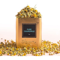 Chayam Chamomile Tea Loose Leaf | Pure Whole Chamomile Flowers | Calming Bedtime Herbal Tea | Good Sleep & Stress Relief | Caffeine-Free | 30G