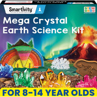 Smartivity Mega Crystal Earth Science Kit | Explore Earth, Crystal, And Fossilization Concepts | Birthday Gift For Boys & Girls I Stem Educational Diy Science Toys For Kids Ages 8,9,10,11,12,13,14