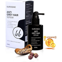 Suroskie Anti-Grey Serum 30 Ml | With Picrorhiza & Black Tea Extract | Nourishes Dry & Frizzy | Restores Natural Colour, Reverses & Limits Greying | All Types | For Men & Women