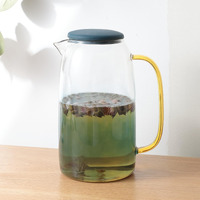 Umai Borosilicate Glass Jug With Stainless Steel Lid And Handle | Leakproof Pitcher For Water, Cold Brew, Tea, Iced Coffee, Lemonade | Diwali Gift | Housewarming Gift (1.5L)