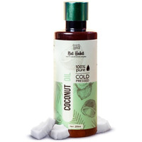 Nat Habit Cold Pressed 100% Pure Coconut Oil For Skin & Hair, Of Whole Kernels From Tamil Nadu & Kerala | Fresh From Our Ayurvedic Kitchen, Zero Preservatives | Body Massage Oil, Hair Oil, 200Ml