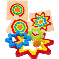 Kliffoo Toddler Puzzles Games Wooden Toys Montessori Rainbow Shape Sorting Puzzle Toys Toddlers Activities Preschool Learning Early Educational Birthday Gift Travel For Kids Age 1 2 3 4 Year Old