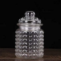 Dizgoy Storage Pop Jar Glass Storage Jars With Airtight Lid,Kitchen Food Cereal Containers For Storage,Canister Set Ideal For Flour,Pickle Masala,Food Jam,Sugar,Coffee,Spice Jars 300Ml(2),Transparent