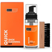 Sneakare Quick Shoe Cleaning Kit With 1 Foam Cleaner (150Ml) & 1 Medium Bristle Brush For Instant Cleaning, White Shoe Cleaning Kit, Sports Shoe Cleaning Foam Cleaner