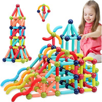 Toytastic Magnetic Building Sticks Blocks Kids Toys, Learning Sticks And Balls, Activities Toys For Toddlers, Educational Magnet Building Blocks,Kids Toys For 3+ Year Old Gifts, 42 Pcs