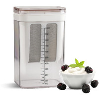 Instacuppa Greek Yogurt Strainer, 1100Ml Multi Yoghurt Maker Strainer With Fine Mesh Bag & Lid For Thick Greek Yogurt, Soybean Milk, Kefir, Berries, Soup, Fruit Juice, Coffee