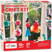 Chalk And Chuckles Keychain Dolls - Art And Craft Kit For Girls 9-12, Make 15 Keychains, Diy Creative Toys For Kids, Gift For Girls Age 8+ Year Old And Up,Multi Color