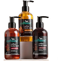 Mcaffeine Coffee Body Washes For Men & Women| For Tan Removal & Deep Cleansing | Assorted Value Pack Combo | Contains 3 Shower Gels In Energizing Aroma Of Berry, Almond & Cocoa | Pack Of 3 | 600Ml