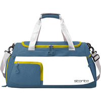 Storite Nylon 50 Cms Imported Travel Duffle Bag Multi- Pocket Sports Shoulder Bag For Women With Wet Pocket & Shoe Compartment Weekender Overnight Travel Luggage Bag (Blue - 50 X 25 X 27 Cm)