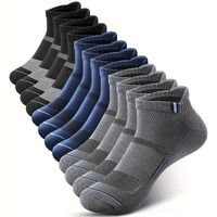 Sjeware Polyester 6 Pairs Sports Solid Ankle Length Socks For Men & Women, Multicolor, Pack Of 6, Free Size (6)