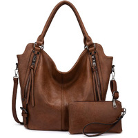 Inovera (Label) Hand Bags For Women Combo - Faux Leather Stylish Ladies Handbag Purse - Crossbody Shoulder Sling Bag With Adjustable Strap (Brown)