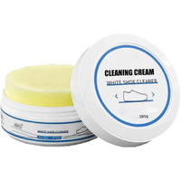 Tcco Enterprise White Shoe Cleaning Cream | Sneaker Stain Cleaning Cream | Sneaker Stain Remover Cream, Simple And Fast, Shoe Whitening Cleansing Tool, Whitening And Yellowing Maintenance For White Shoes, Leather, Sports Shoes, Leather Bags, Car Interiors, Tennis Shoe - 260Gm