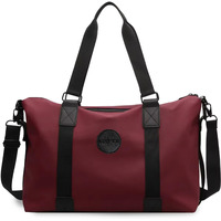 Storite Nylon 35 Cm Luggage Travel Duffle Bag For Women, Sports Shoulder Bag With Wet Pocket Weekender Overnight Luggage Bag, Trendy And Stylish - (Red Wine - 42 X 15 X 35 Cm)