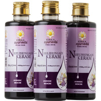 Kerala Ayurveda Neelibringadi Keram Ayurvedic Hair Oil - Triple Care Formula - Minimizes Hair Fall And Dandruff | Rebalances Scalp For Rich, Lustrous Hair | Improves Hair Growth, Nourishes Hair Follicles| 200Ml Pack Of 3