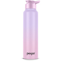 Pexpo Craft Pro Stainless Steel Sports/Fridge Water Bottle With Sipper Cap, 1000Ml, Purple-Pink Ombre | Eco Friendly | Bpa Free | Water Bottle For Office, Gym, School, Yoga, Trekking, Adults & Kids