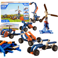 Avishkaar Mex Robotic Explorer Kit, 10-In-1 Diy Robotics Science Kit, Learning Toys For Boys And Girls Aged 6,7,8,9,10, Building And Construction Set With 80+ Parts, Educational Gift For Boys & Girls