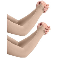 Yogjat 2 Pairs Arm Sleeves Men & Women Sunlight Protection Protection From Dust, Pollution, Sunburn, Uv Protection - Suitable For, Sports - Hand Summer Gloves - Combo Pack Of 2