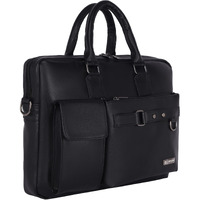 Zipline Office Faux Leather Laptop Bag For Men - Fits 14/15/15.6 Inch Tablet/Laptop Messenger Bags For Mens (1-Black Bag)