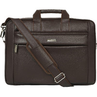 Zipline Office Faux Leather Laptop Bag For Men - Fits 14/15/15.6 Inch Laptop/Tablet Messenger Bags For Mens (1-Brown Bag)