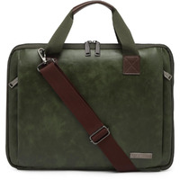Vismiintrend Stylish Vegan Leather Laptop Office Bags For Men And Women, Messenger, Shoulder, Handbag, Padded Compartment For 13",14" And 15.6 Inch Laptops, Birthday Gift, Husband (Green)