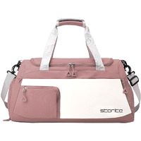 Storite Nylon 50 Cms Imported Travel Duffle Bag Multi- Pocket Sports Shoulder Bag For Women With Wet Pocket & Shoe Compartment Weekender Overnight Travel Luggage Bag (Deep Pink - 50 X 25 X 27 Cm)
