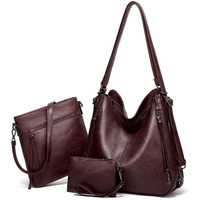 Huggi Pu Leather Hand Bag For Women | Shoulder Bags For Women With Strap & Zipper | Ladies Purse For Birthday, Anniversary, Thanks Giving | Purse And Handbag Combo (Burgundy)