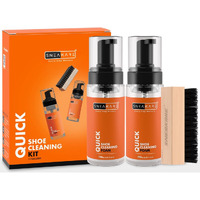 Sneakare Quick Shoe Cleaning Kit (150Ml) & 1 Medium Bristle Cleaner Brush With Shoe Cleaning Foam (150Ml), White Shoe Cleaning Kit, Shoe Cleaner Kit For Sneakers, Sports Shoe Cleaner Foam Spray