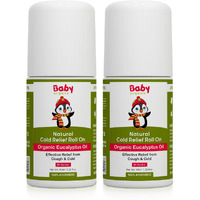 Babyorgano Ayurvedic Gentle And Effective Fast-Acting Cold Relief Roll On For Babies With Tulsi And Organic Eucalyptus Essential Oils For Cold, Cough, Nose & Chest Congestion For Kids (Pack Of 2)