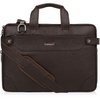 Zipline Office Faux Leather Laptop Bag For Men - Fits 14/15.6/16 Inch Laptop Messenger Bags For Mens (1-Brown Bag)