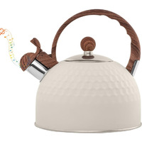 Supvox 2.5L Tea Kettle For Gas Stove And Induction Boiling Water Tea Pot Steel Kettle For Tea With High Pitch Whistle Anti Scald Handle Design Coffee Tea Pot For Kitchen Camping