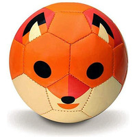 Toyshine Synthetic Leather Edu-Sports Football Soccer Educational Toy Ball For 4-8 Years Kids, Size 3 - Fox (Orange)