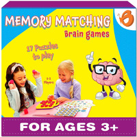 Butterflyedufields Brain Games For Kids 3-5 Years | Memory Matching Puzzle For Kids | Toys For 3 4 5 6 Year Old Boy Girl | 16 Cards Puzzle For Kids | Pre School Learning & Educational Indoor Games