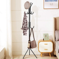 Leopax 8 Hook Metal Coat Stand | Coat Hanger For Hanging Clothes,Hats,Bag,Umbrella,Towels |Tree Standing Coat Rack | Clothing Rack, Modern Coat Hanger Stand For Home, Bedroom,Office(Black), Cm