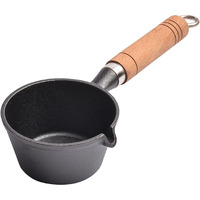 Homeessentials Cast Iron Tadka Pan/Vaghar/Chounk For Frying Dal/Spices | 4Inch, 450Gm, Gas & Stove-Friendly | Pre-Seasoned, 100% Toxin-Free, Naturally Non-Stick Tempering Pan (Round)