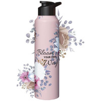 Speedex Water Bottle 1 Ltr, Pink Blossom, Stainless Steel Sipper Bottles For Girls, Boys, Adults & Kids, Gym, Sports, Fridge Use, Perfect For School & Office - Single Bottle Set, 1000 Ml