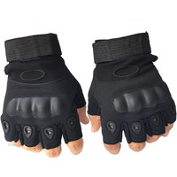 Ketmart Nylon Tactical Half Finger Gloves For Sports, Hard Knuckle,Hiking,Cyclling,Travelling,Camping,Outdoor,Boxing, Motorcycle Riding, Arm Shooting Gym Gloves-Black