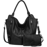 Inovera (Label) Hand Bags For Women Combo - Faux Leather Stylish Ladies Handbag Purse - Crossbody Shoulder Sling Bag With Adjustable Strap (Black)