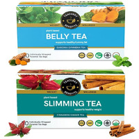 Teacurry Belly Tea & Slimming Tea Combo (1 Month Pack, 60 Tea Bags) - Supports With Flatter Tummy And Overall Weight Management. - 100% Natural