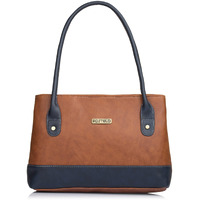 Fostelo Women's Vegan Leather Zara Handbag Shoulder Hobo Bag Ladies Purse (Tan) (Medium)