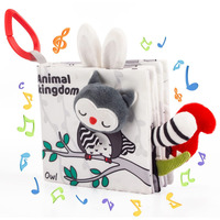 Snowie Soft Forest Baby Books 0-12 Months Baby Toys, 3D Touch Feel High Contrast Dimensional Cartoon Babies Book, Early Educational Activity Babies Sensory Toy, Waterproof Soft Books For Toddler