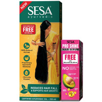 Sesa Ayurvedic Hair Oil 200 Ml With Free Hair Serum 20 Ml With Bhringraj & 17 Rare Herbs With Coconut Oil And 4 Nourishing Oil For Hair Growth Help Control Hair Fall With Easy Oil Applicator For Women And Men