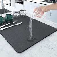 New Dish Drying Mat Kitchen Home Hotel Coffee Splashes Water Resistant Absorbent Mats Utensils Large Dry Dishwasher Wet Utensils Promoting Clean And Hygienic Restaurant Counter Tops Bathroom (30X40)