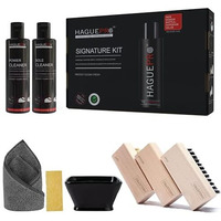 Haguepr Signature Shoe & Sneaker Cleaning Kit | Cleans White Sneakers, Nubuck, Canvas, Trainers, Sports Shoes | Shoes Cleaning Solution, Medium Brush, Eraser & Microfiber Towel | Sports Shoe Cleaner