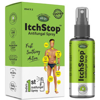 Itchstop Anti-Fungal Spray | Hands Free | Instant Relief From Itching, Ringworm, Eczema, Redness, Chafing, Jock Itch, Athlete's Foot | Ayurvedic, Safe For Men & Women, Daily Use, 35Ml - Pack Of 2