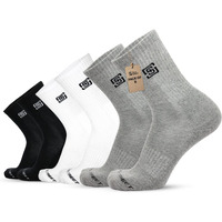 The Sock Street Terry Cushioned Crew/Calf Socks For Men Combo | Athletic & Sports Shocks | Anti Bacterial, Soft, Breathable, Moisture Absorbent & Odour-Free | Premium Cotton Full Length - Assorted