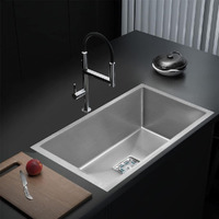 Arquin Handmade Kitchen Sink 27'' X 18'' X 10'' Stainless Steel Single Bowl Handmade Kitchen Sink Matt Finish With 304 Grade Stainless Steel