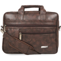 Zipline Office Faux Leather Laptop Bag For Men - Fits 14/15/15.6 Inch Laptop/Tablet Messenger Bags For Mens (1-Black Bag)